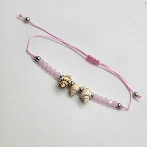 Brand NEW 3 Seashell with PINK Bracelet